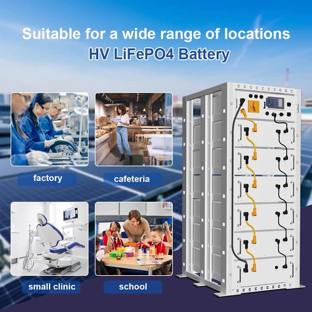 High Voltage Battery Storage Packs Hybrid Hv 100ah 206ah 280ah 30kwh 100kwh 150kwh High Voltage Rack 307-716v Solar Home Battery