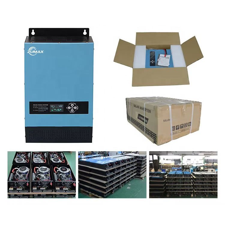 Factory Direct ZUMAX 3KW 6KW 120v solar inverter Spilit phase 110V 220V 5kw 48v hybrid solar inverter For Commerical
