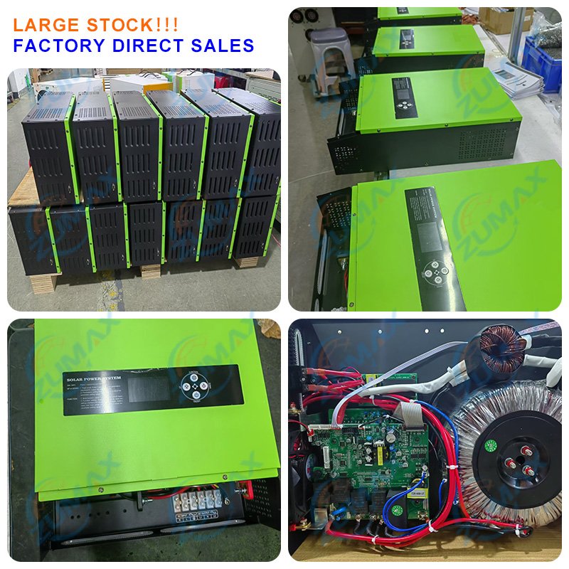 Zuamx US Standard 1kw to 6kw 110V Low Frequency Split Phase Inverter 50Hz/60Hz Optional MPPT 30A/60A Solar Inverter