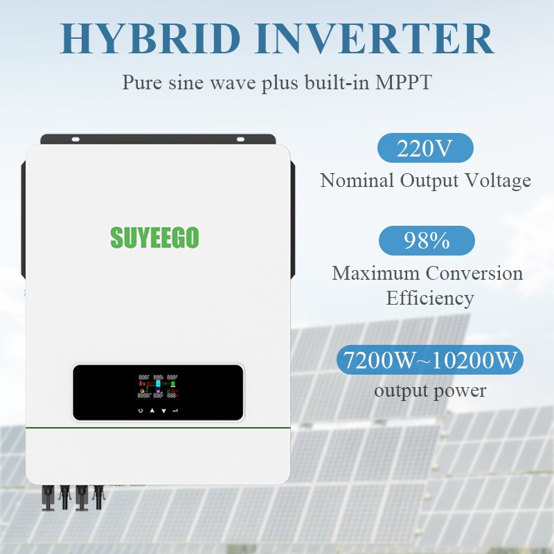 SUYEEGO MPPT Solar Hybrid Inverter Inversor 10kw Hot Selling Factory Price 48V 5KVA 6KVA 10KVA Solar Inverters