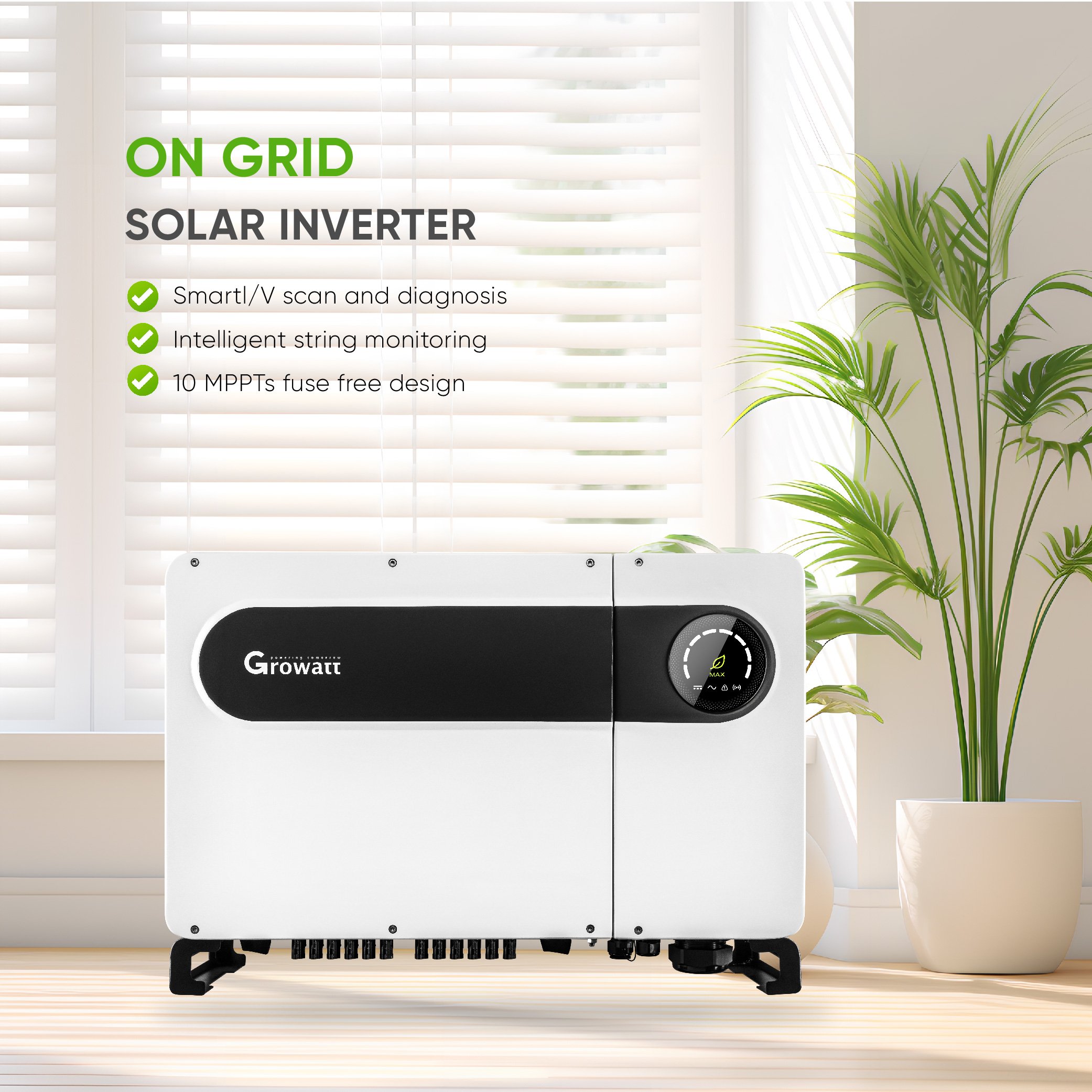 Growatt MAX 50-125KTL3-X LV 3 phase 10MPP 50kw 80kw 100kw 120kw 125kw Growatt On-Grid Solar Inverters