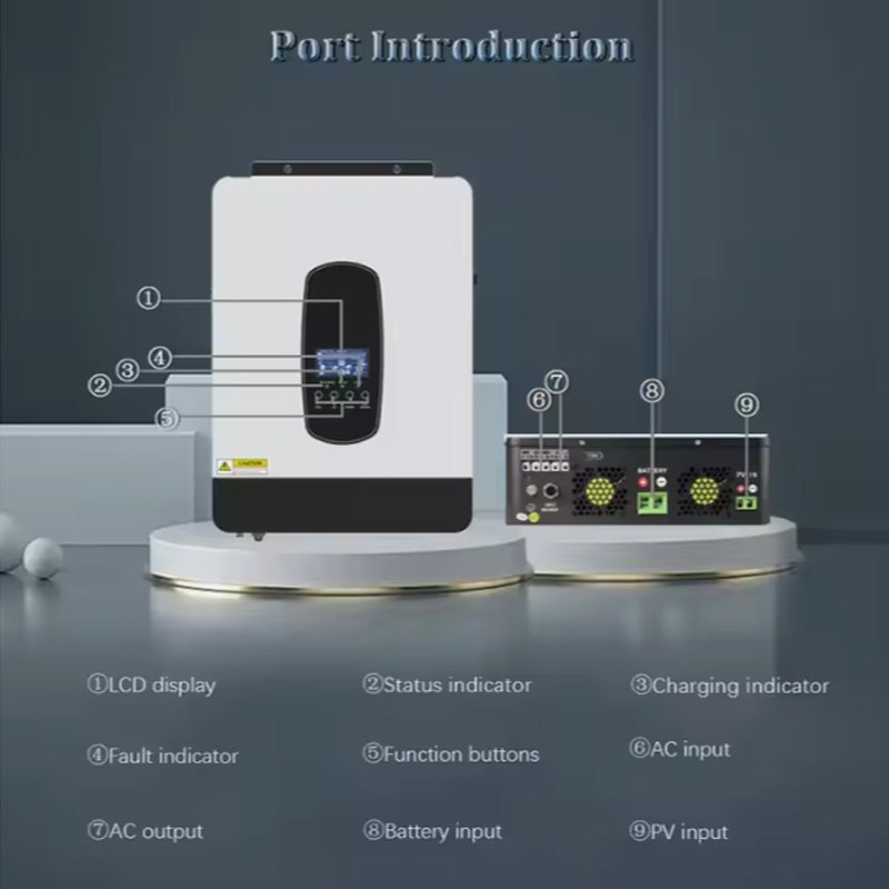 Hybrid solar inverter 3.6kw 6.2kw On Grid Off-Grid solar inverters with Mppt solar charge controller home