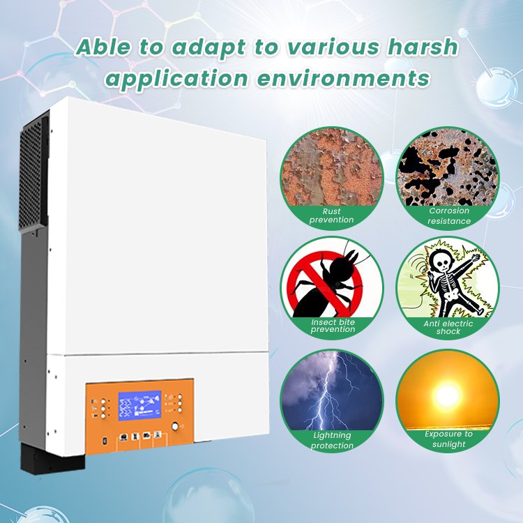 Solare Ibrido 6kw 48v Hybrid 10kw 3 Phase System Three Mppt 30kw Solar Inverter