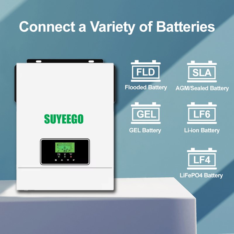 SUYEEGO Good Price Off Grid Inverters 2kw 3kw Pure Sine Wave 12v 24v Smart Whole Home PV System Mppt Solar Inverters