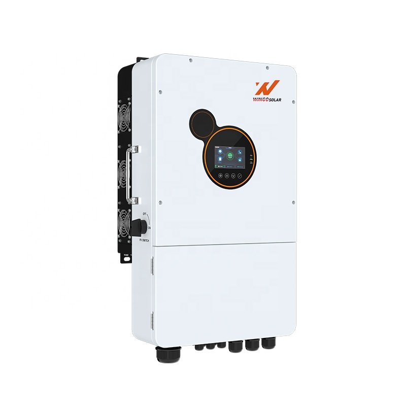 Wingosolar 12KW All-in-one Energy Storage Inverter Split Phase 48V 8KW 10KW Hybrid Solar Inverter IP65 with Built-in BMS