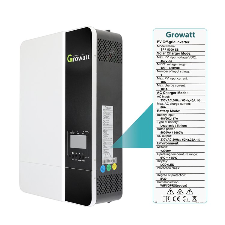 Growatt Hybrid 3.5KW 5KW Solar Inverter For Solar Energy System
