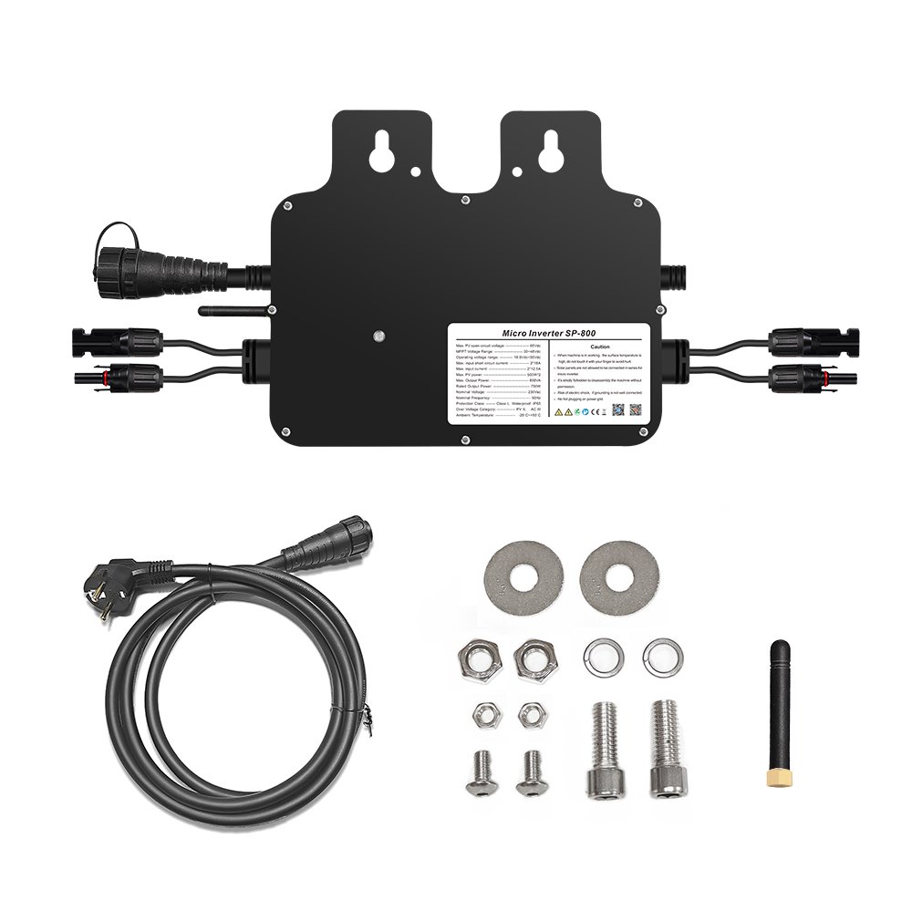 IP67 Waterproof Plug and Play Micro Inverter 800 W with WLAN and App Solar Inverter Grid Tie Inverter 800w