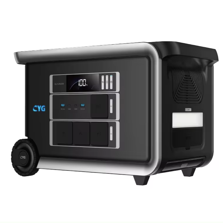 CYG 2400W Home Emergency Power Station Solar Energy System with MPPT Tracker Panic Buying Solar Powered Systems