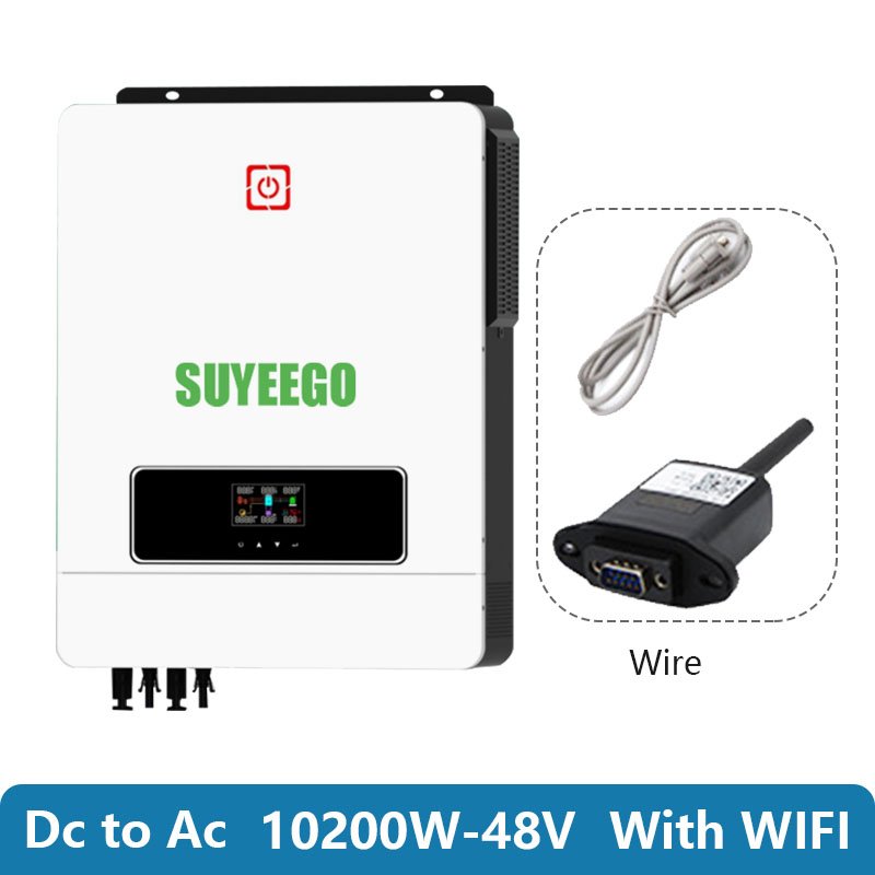 SUYEEGO Hybrid Solar Inverter 48V 8000w 10000w built in dual mppt solar off grid inverter 8kw 10kw dual output and input 160a