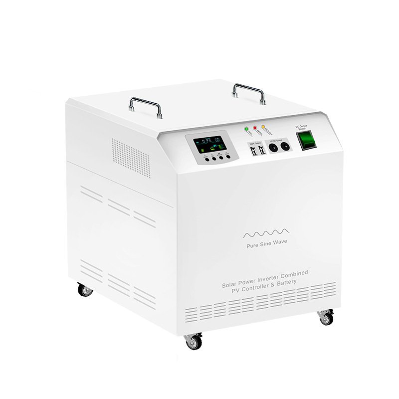 300W 12V Pure Sine Solar Inverter with Built-in Battery for Home Use
