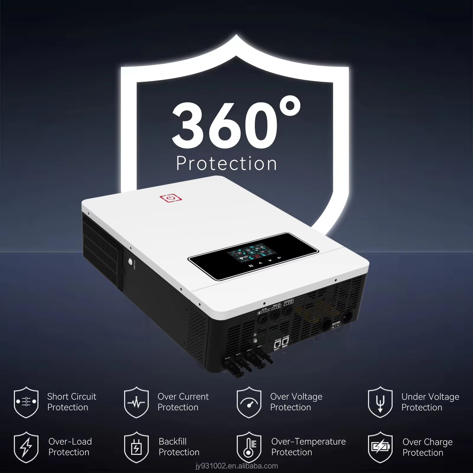 In Stock Dual AC Output 10.2KW Home Solar Inverter DC 48V to AC 230V 160A with MPPT Charging Current