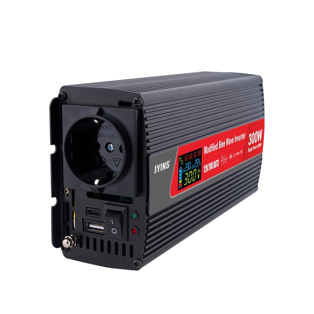 Dc 12V 24V auto to ac 220V 230V 110V inverter 300W Modified Sine Wave power invert with USB and type C