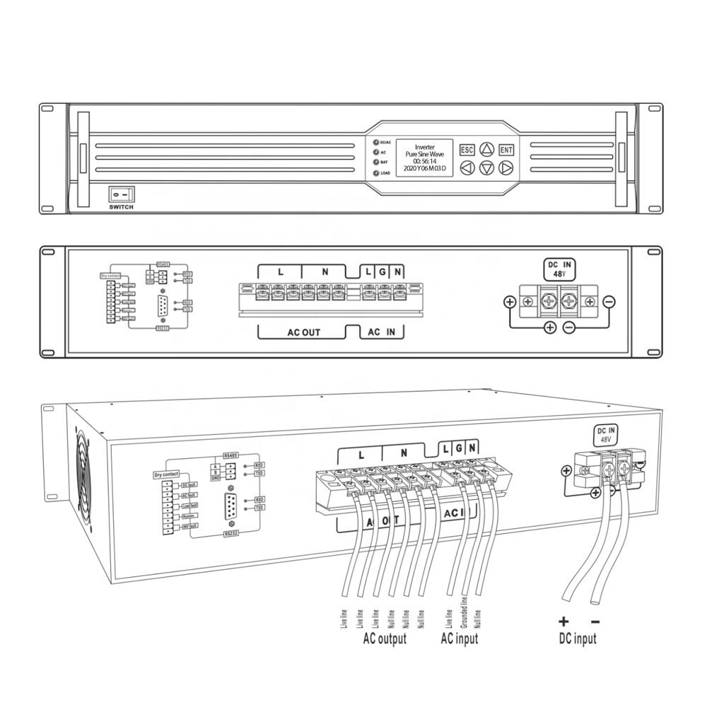 BVITTECH 1KVA DC To AC Inverter Converter SPWM 24V 800W Power Inverter For Telecom Base Station