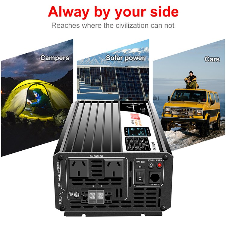 Pure sine wave solar power car inverter 2000W swipower supplier off grid 12V/24V/48V DC to 110V/220V AC for UK socket