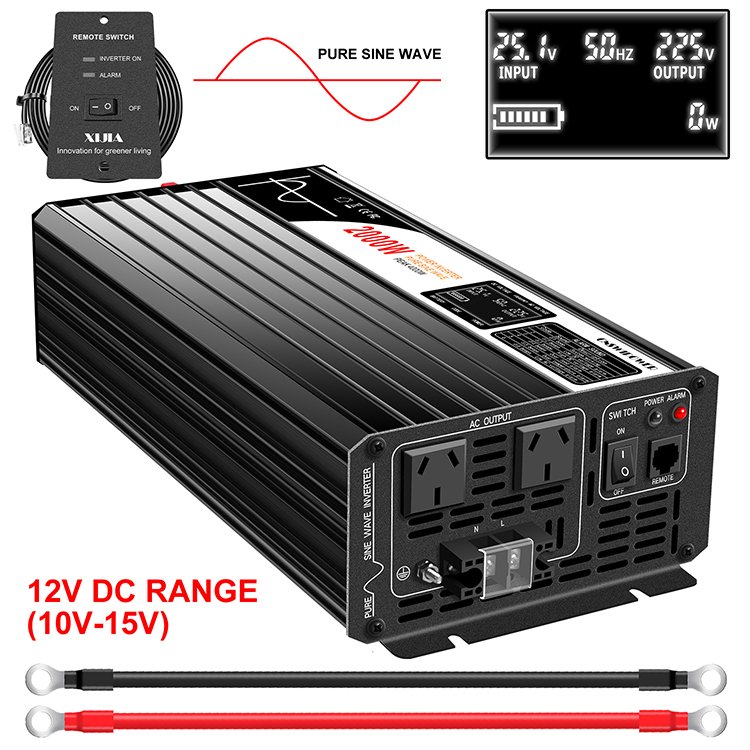 Pure sine wave solar power car inverter 2000W swipower supplier off grid 12V/24V/48V DC to 110V/220V AC for UK socket