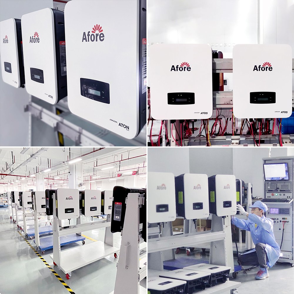 Afore 9Kw 10Kw 11Kw On Grid Full Hybrid Solar Inverter With Mppt Pure Sine Wave