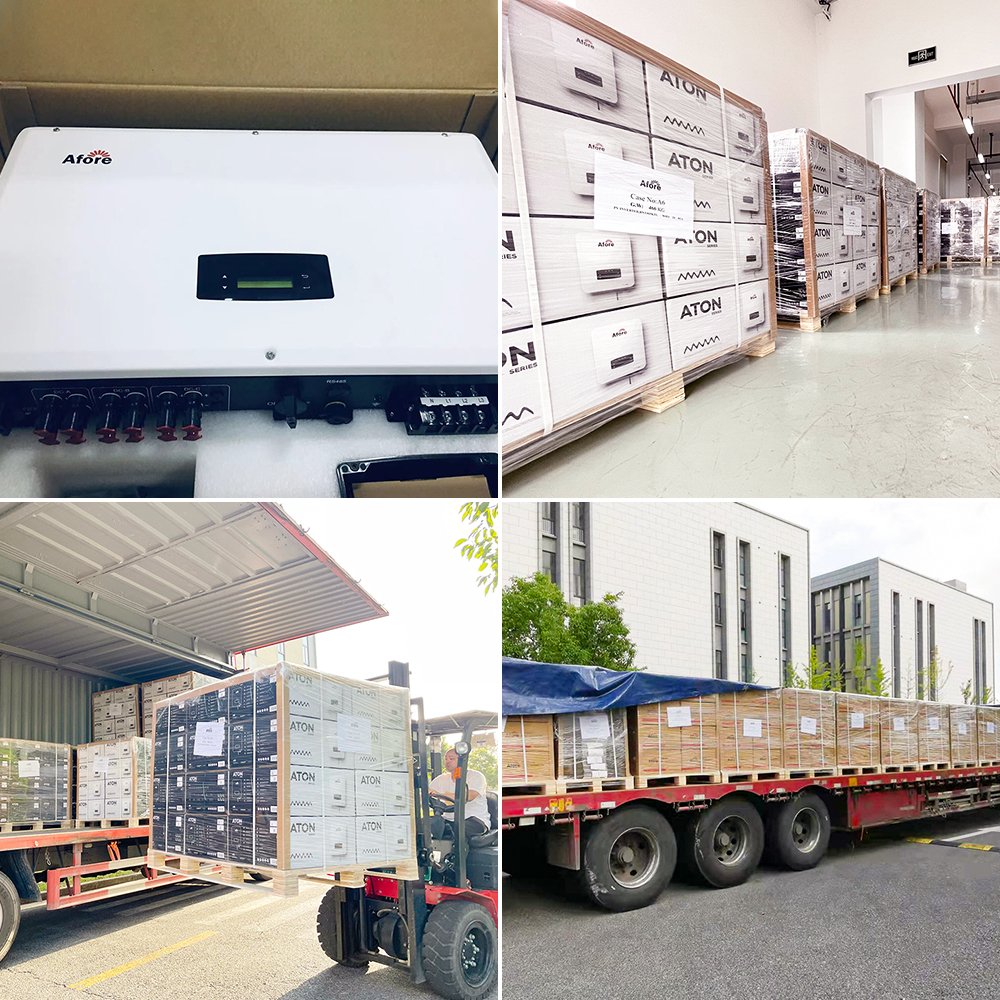 Afore 9Kw 10Kw 11Kw On Grid Full Hybrid Solar Inverter With Mppt Pure Sine Wave
