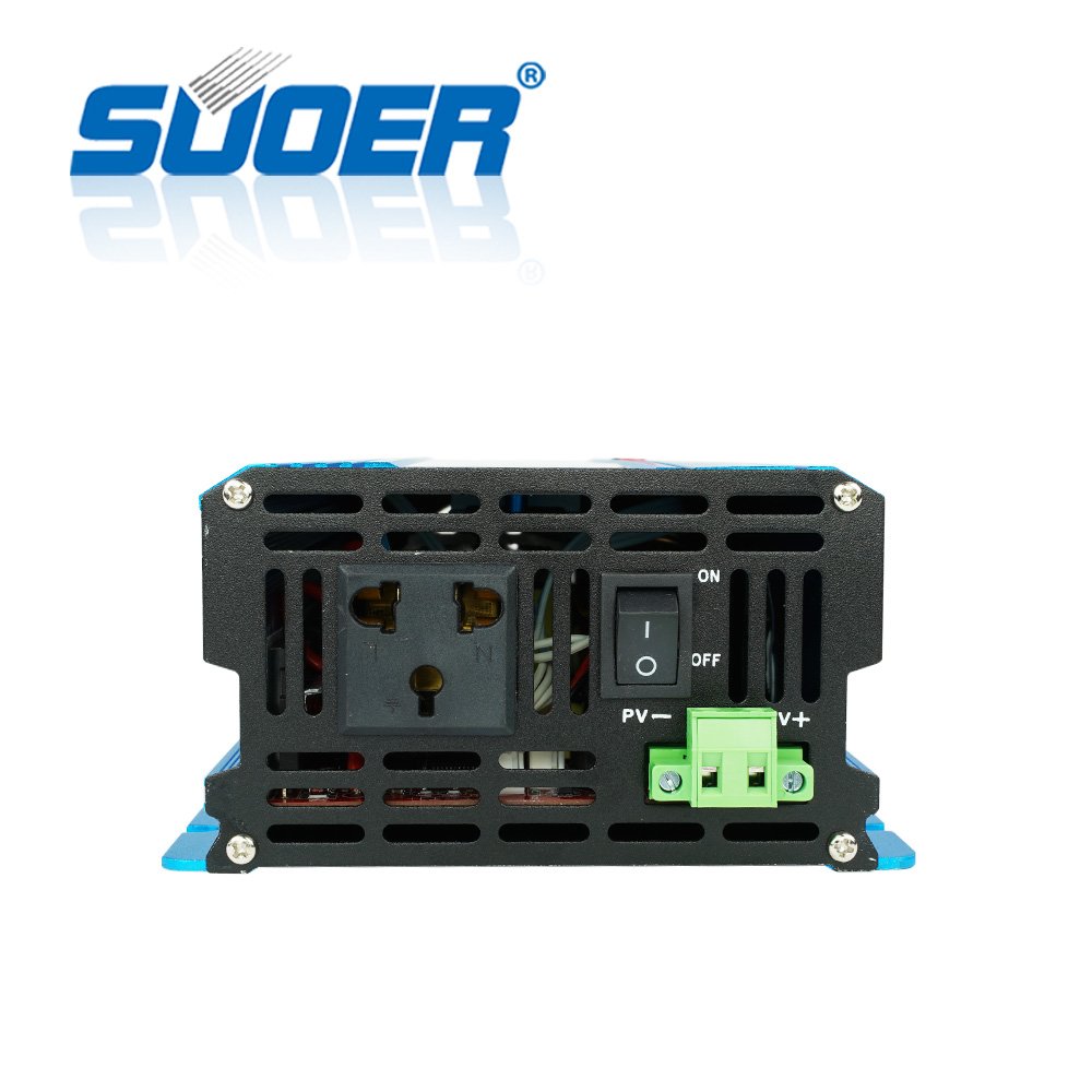 Suoer 1500VA DC 12V to AC 220V inverter 1500VA off grid modified sine wave power inverter with MPPT controller