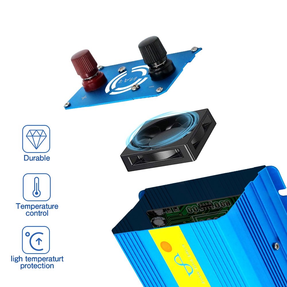 LVYUAN 12V DC 240V AC 2000W Peak Power Converter AU Sockets Solar Car Inverter Voltage Pure Sine Wave Inverter