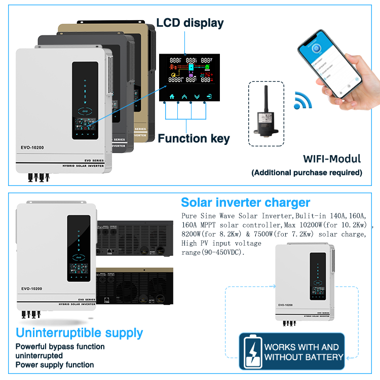 frequency inverter 5kw 6kw 10kw hybrid solar inverter for solar panel