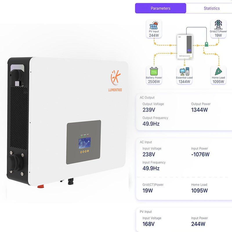 Lumentree Residential 5.5KW 48V Solar Hybrid Inverter, Continuous Power Supply, 50/60 Hz Frequency