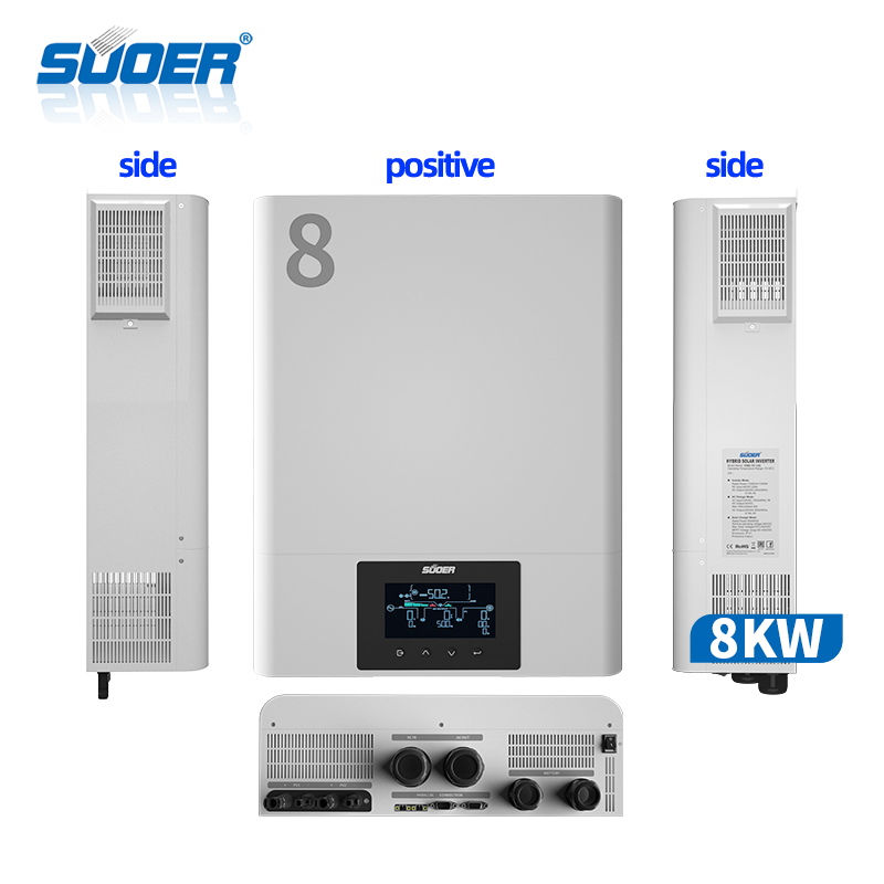 2023 newest suoer 8KW 48V off grid multifunction hybrid solar inverter MPPT 48V120A