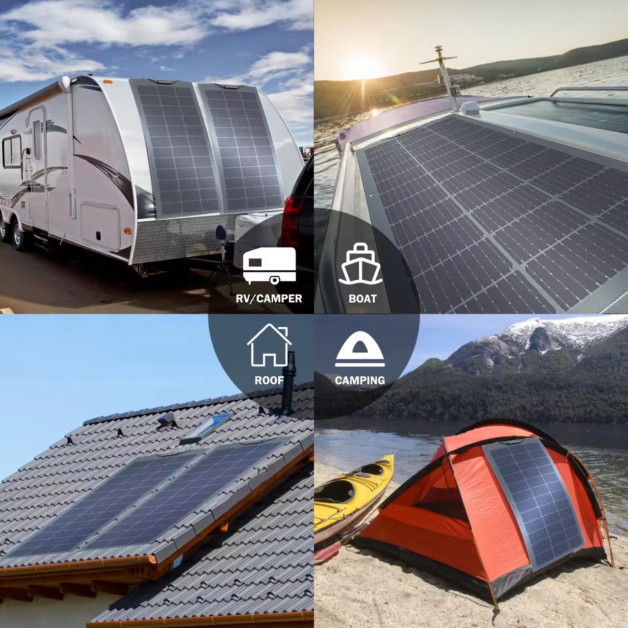 100 Watt 110W Watt 12 Volt 9BB HDT(Hetero-junction) HJT Solar Cell Waterproof Monocrystalline ETFE Flexible PV Solar Panels