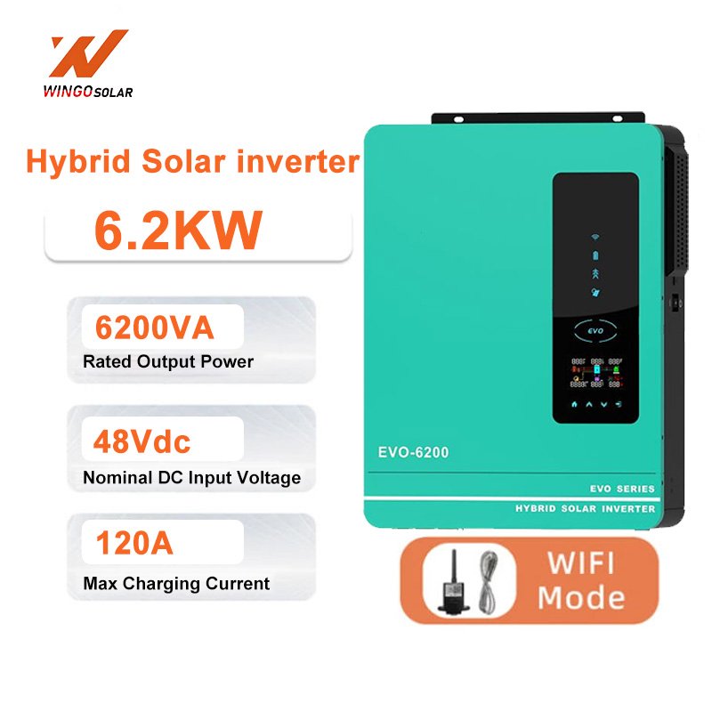 4200w 24v hybrid solar inverter 6kw with MPPT for solar power system for home and government