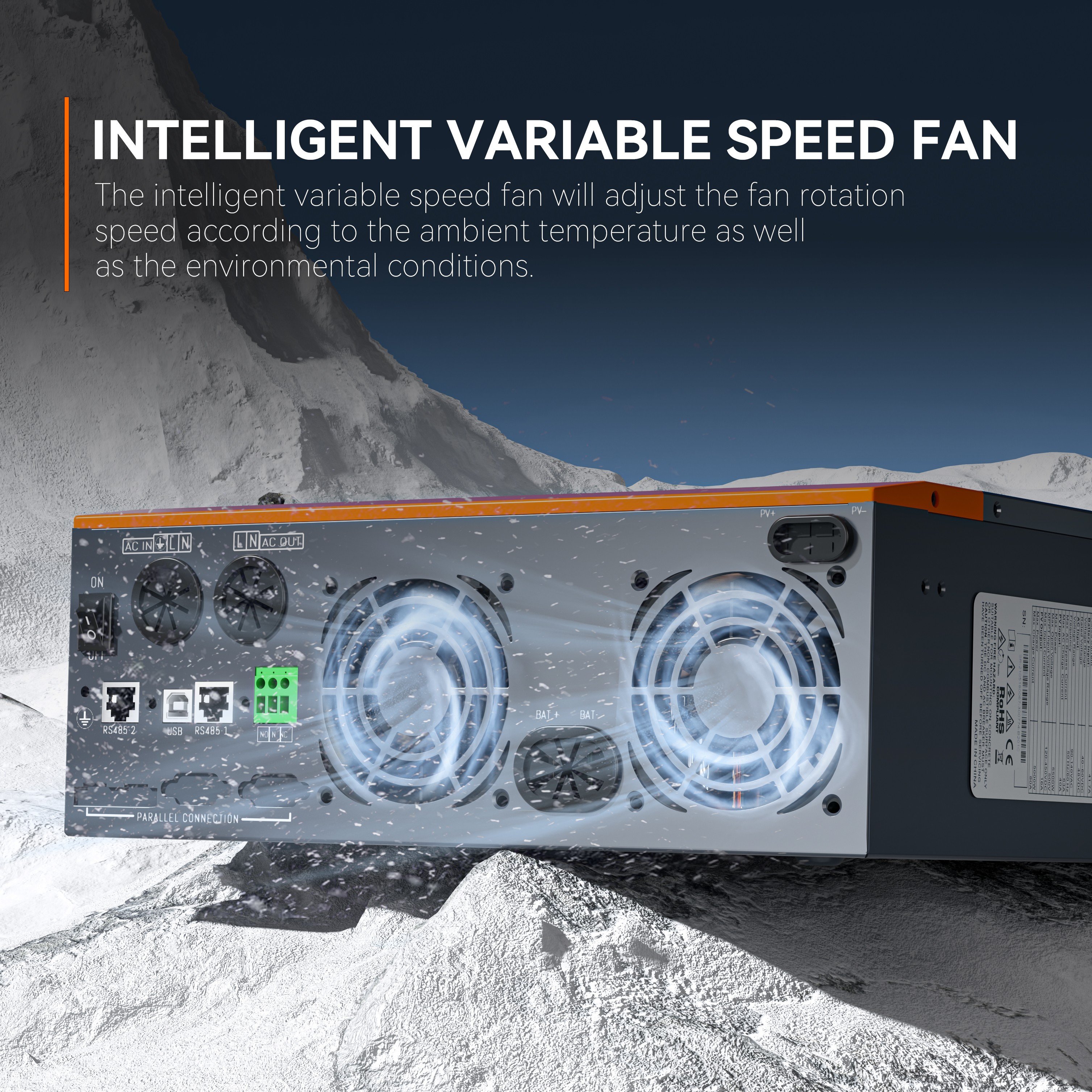 PowMr In Stock 5KW 5000W Off Grid Solar Inverter 48Vdc 110/120Vac Single Phase Hybrid Solar Inverter