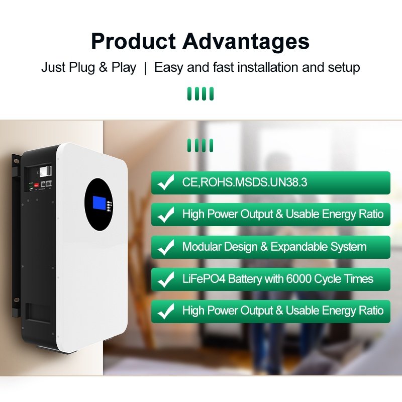 Hot sale UNIZ ESS5000W solar inverter hybrid 5kw off grid hybrid solar energy storage 5kw inverter with battery