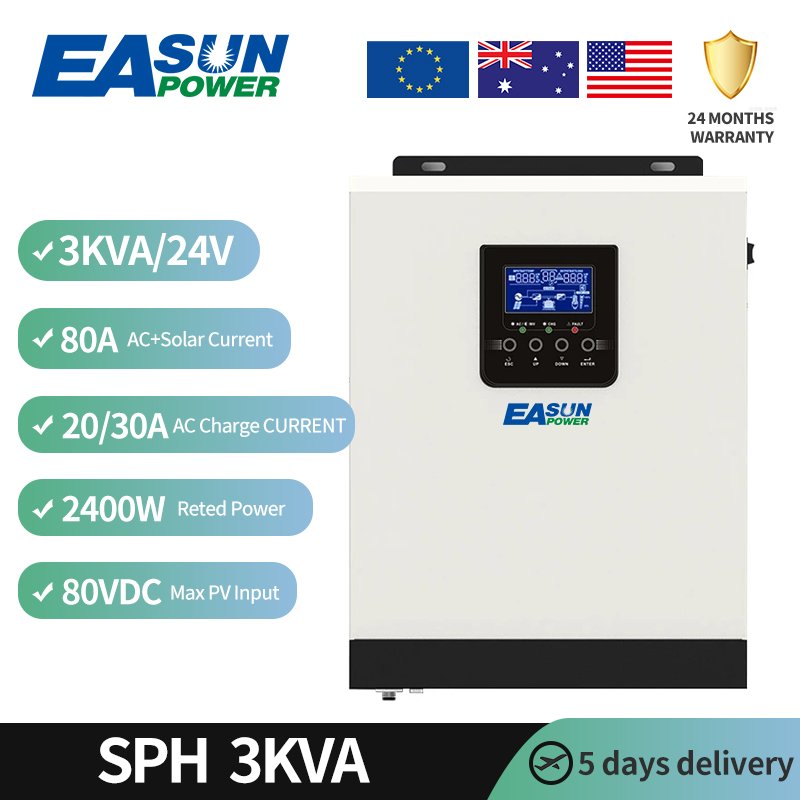 EASUN POWER Cheapest Solar Inverter 3kw 5kw 5 kva 6kw 8kw 11kw MPPT Hybrid 3000 Watt Solar Inverter Work Without Battery