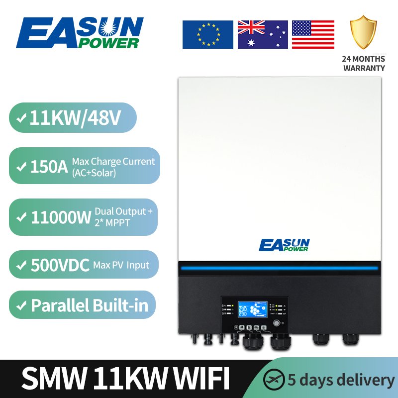 EASUN POWER Cheapest Solar Inverter 3kw 5kw 5 kva 6kw 8kw 11kw MPPT Hybrid 3000 Watt Solar Inverter Work Without Battery