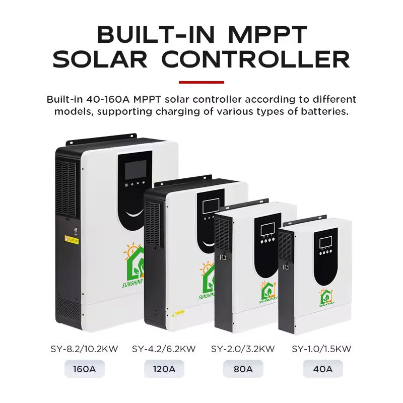 160A Dual MPPT 8KW 10KW Hybrid Inverter converters 10200W 48V Hybrid Solar Inverter With Wifi Function