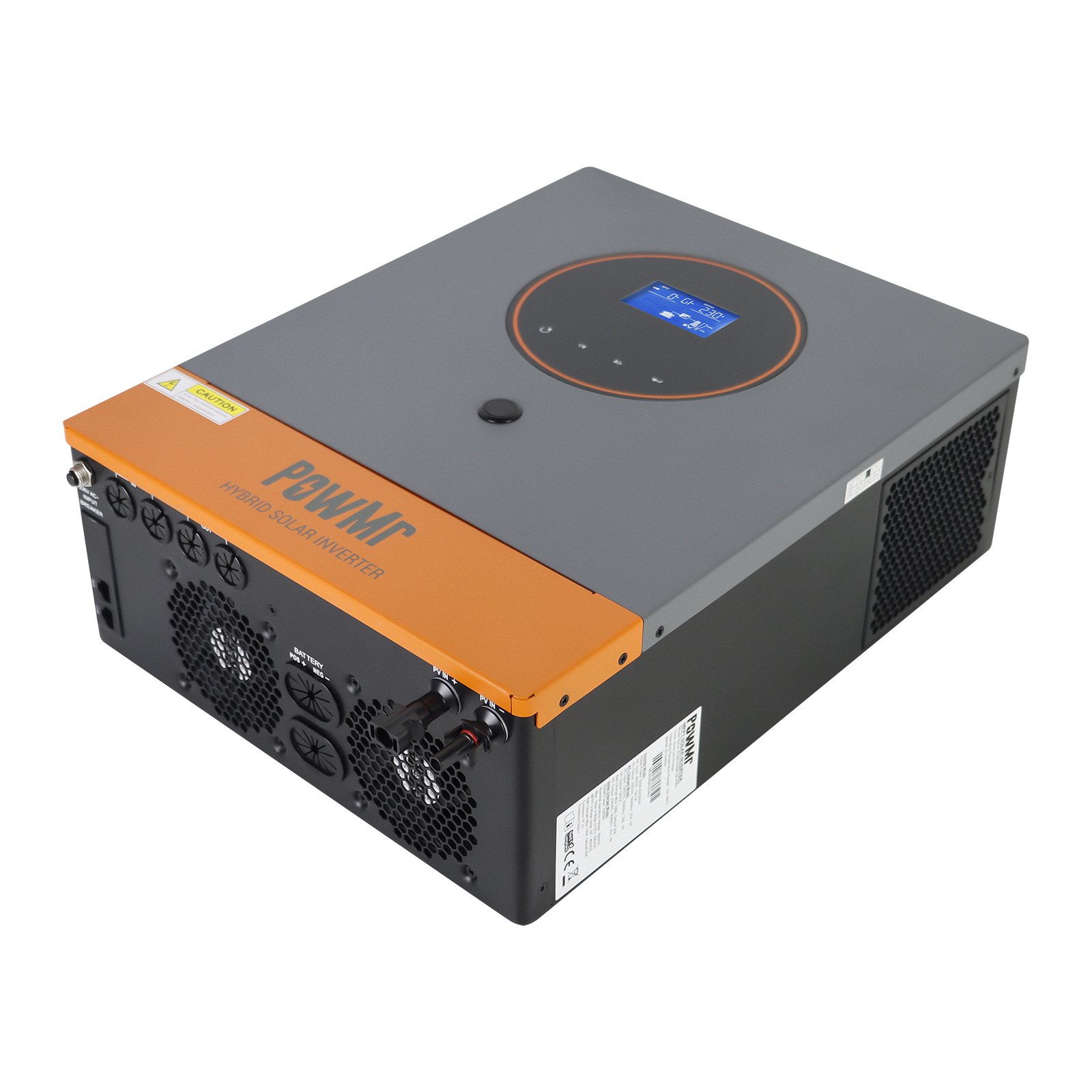 PowMr 6.2KW 48V Pure Sine Wave Inverter 60-450V 27A MPPT Dual inputs and dual outputs Hybrid Solar Inverter
