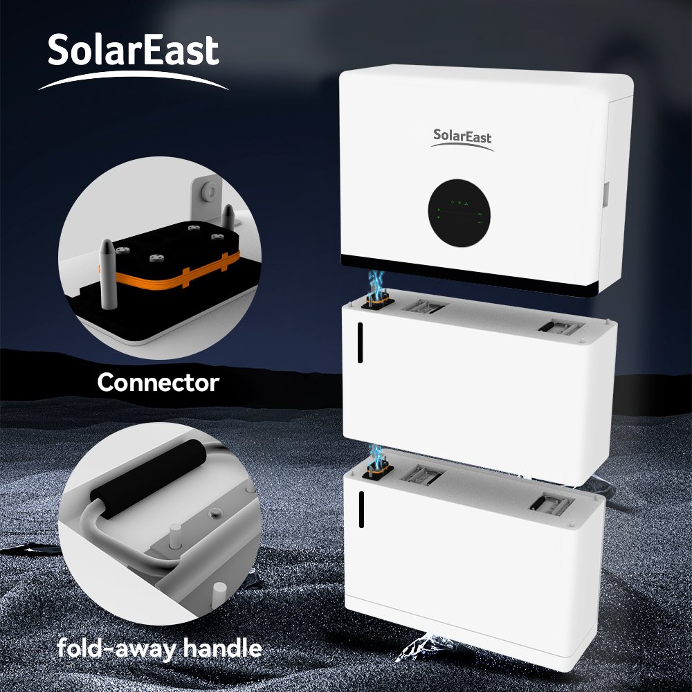 All In One inverter And LiFePO4 Lithium Battery 10kw 51.2V 200ah 20kwh 30kwh Stacked Module Solar Energy Storage System Battery