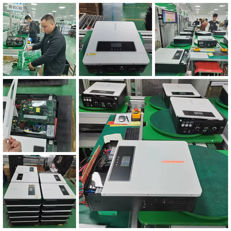 110Vac 120Vac On/Off Grid Inverter 3.6kw 24V Hybrid Solar Inverter with MPPT 120A Charging with solar Panel 60V-500V Input