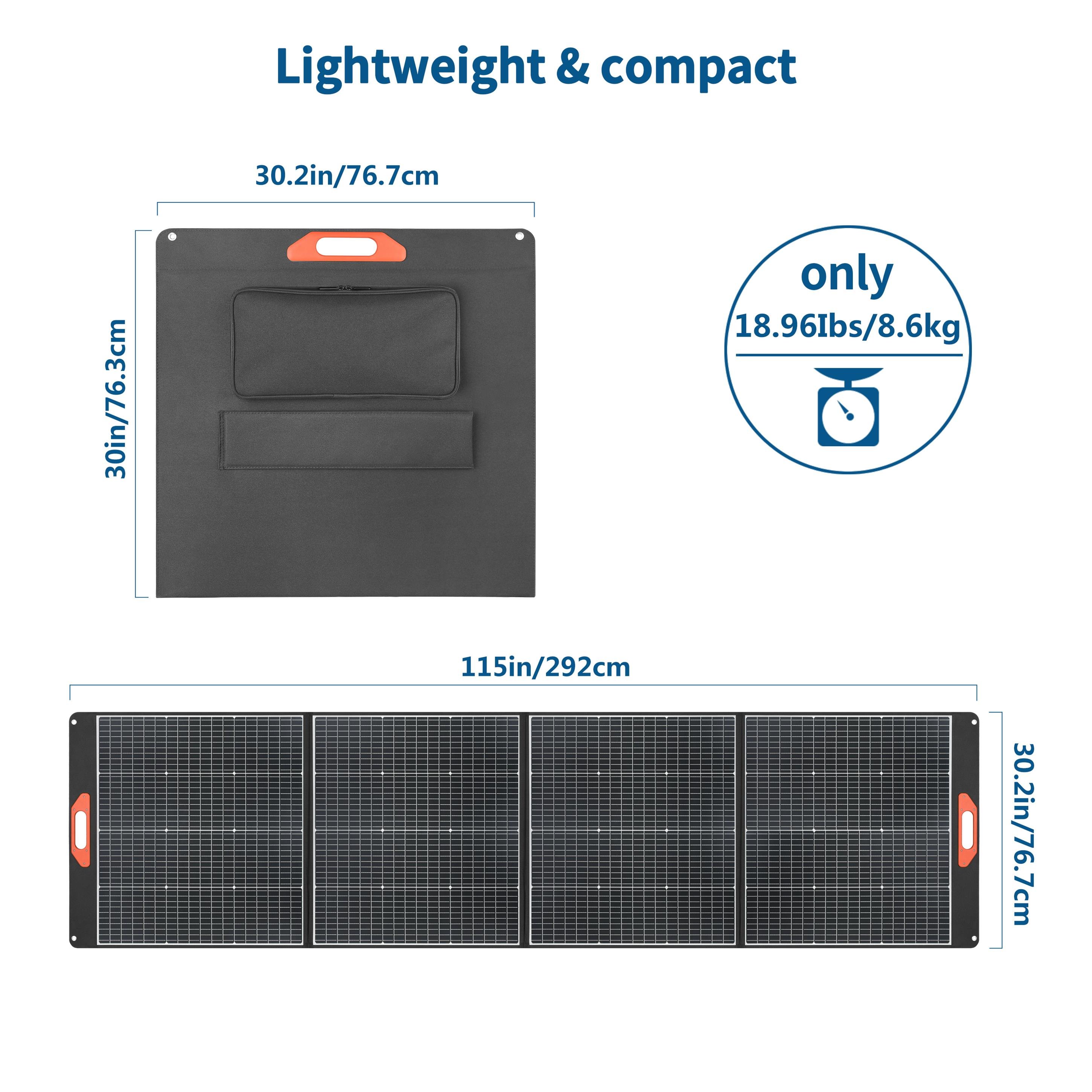Portable High quality 400W Polymer Aviation Material Solar Panels Waterproof Foldable Solar Charger Laptops Cell Phones Tablets