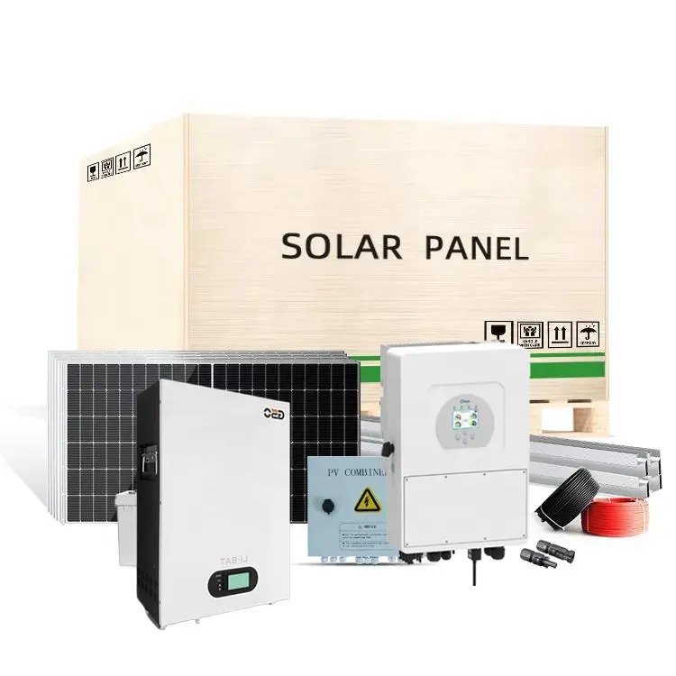 10-30kw Panels with Hybrid inverter 5 10 15kwh Battery Solar Power System 10-30kw Hybrid Energy Storage solar system