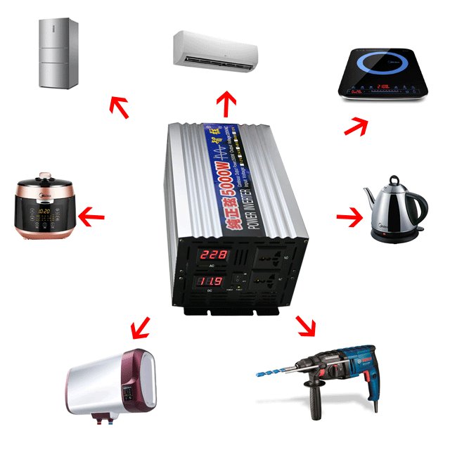 Hot selling invert 5000W DC 12v 24v 48v 60v To AC 220v 230v 240v 5kw off grid solar inverter