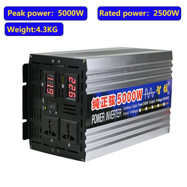 Hot selling invert 5000W DC 12v 24v 48v 60v To AC 220v 230v 240v 5kw off grid solar inverter
