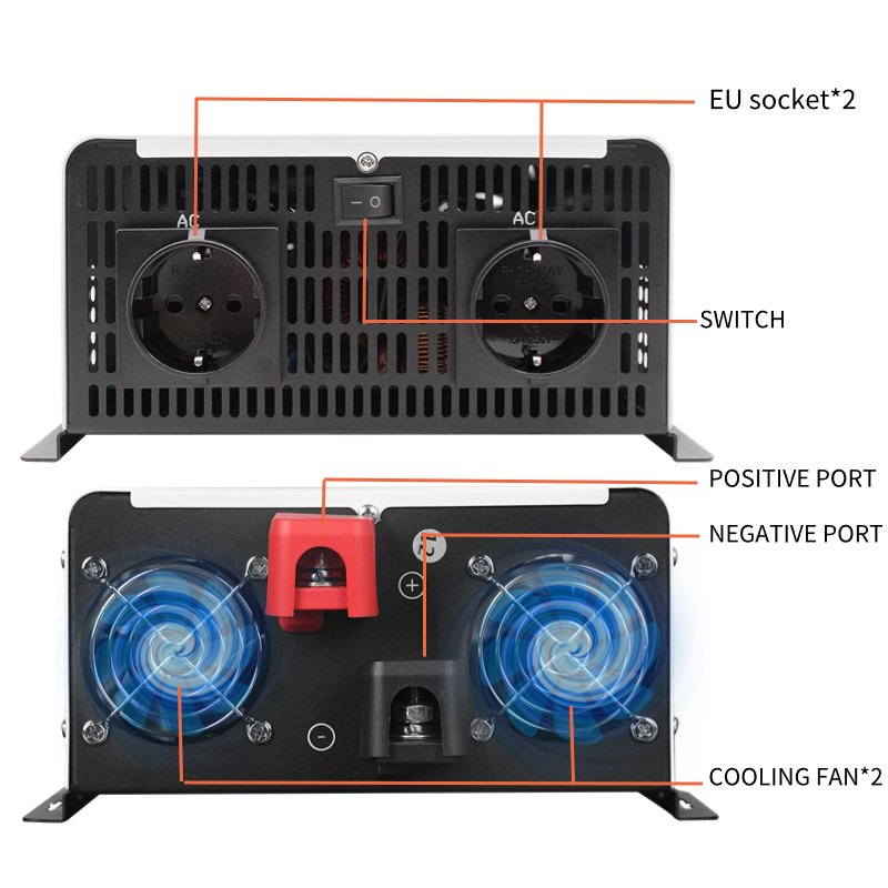 HOULI off grid pure sine wave 48v solar inverters 24v 120v solar converter car power inverter 5kw 12v 220v 230v 110v 5000w 4000w