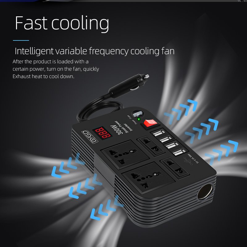 300W Car Inverter Dc 12V To Ac 240V Car Power Inverter 300W Convert Car 12V To 220V Inverter