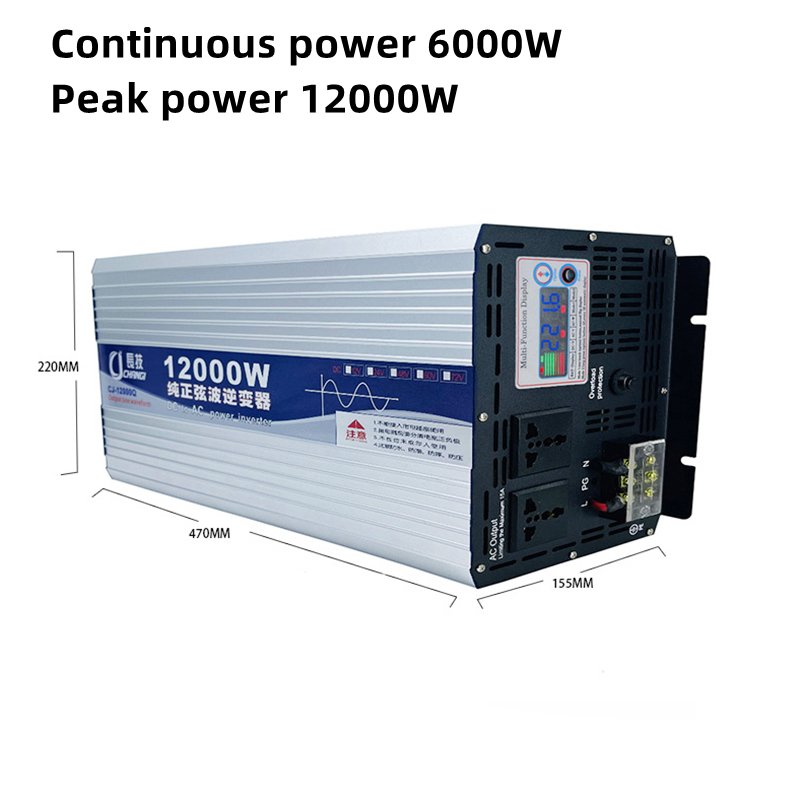 Pure Sine Wave Inverter 6000W 8000W Voltage Converter 12V 24V 48V 60V 72V to 110V 220V Solar Inverters 50H Home InverterZ 60HZ