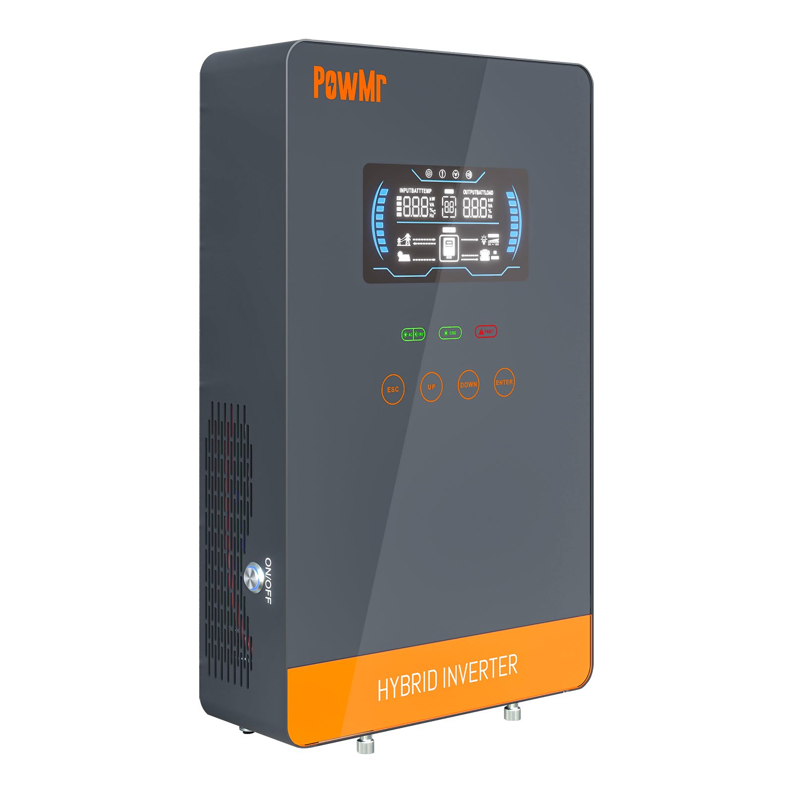 PowMr 4500W 24V Off-Grid Solar Inverter MPPT 230V Pure Sine Wave Solar Inverter 6500W 48V Hybrid Inverter
