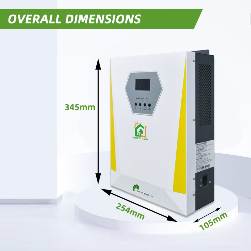 High Quality 1.2kw 1.6kw Hybrid Solar Inverter 3kw inverter Solar Power System Home LCD Pure Sine Wave inverter