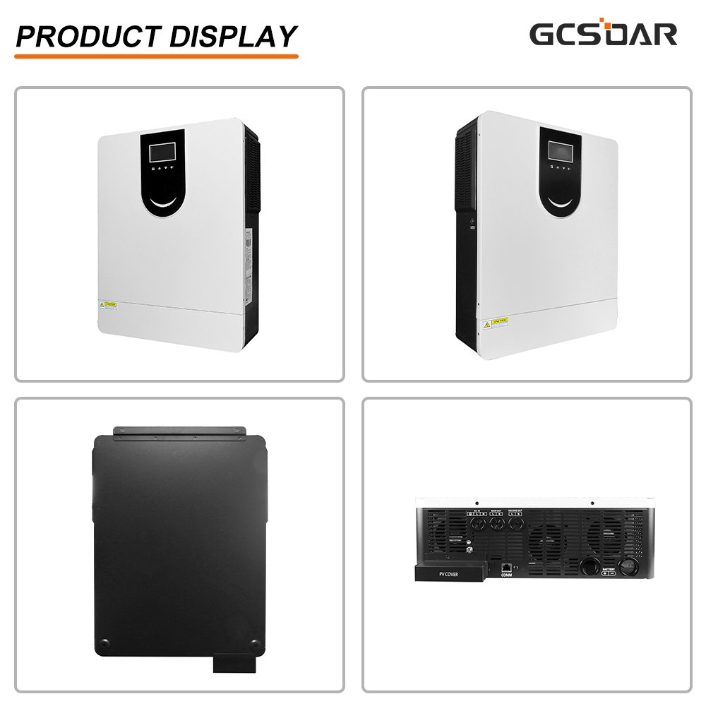 10.2KW 48V Touch Button 220 230VAC Dual Output On Off Grid Inverter 160A MPPT Charger Controller 10200W Hybrid Solar Inverter