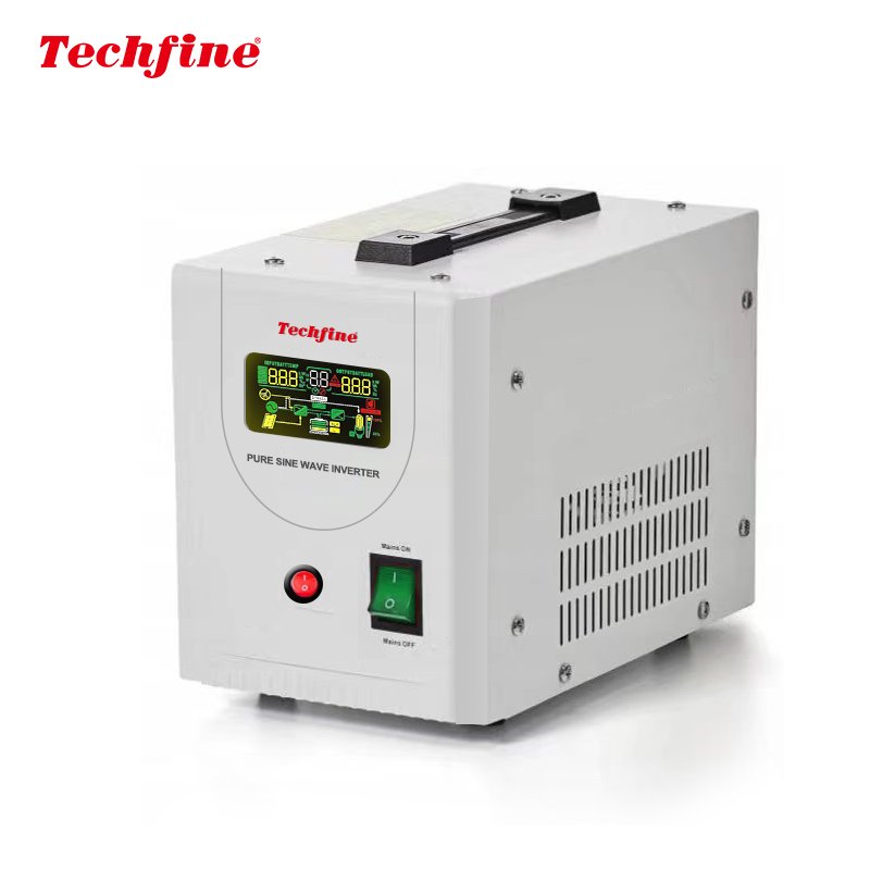 Techfine hot sale pure sine wave 800va 500w pumps solar inverter pure sine wave UPS Boiler UPS