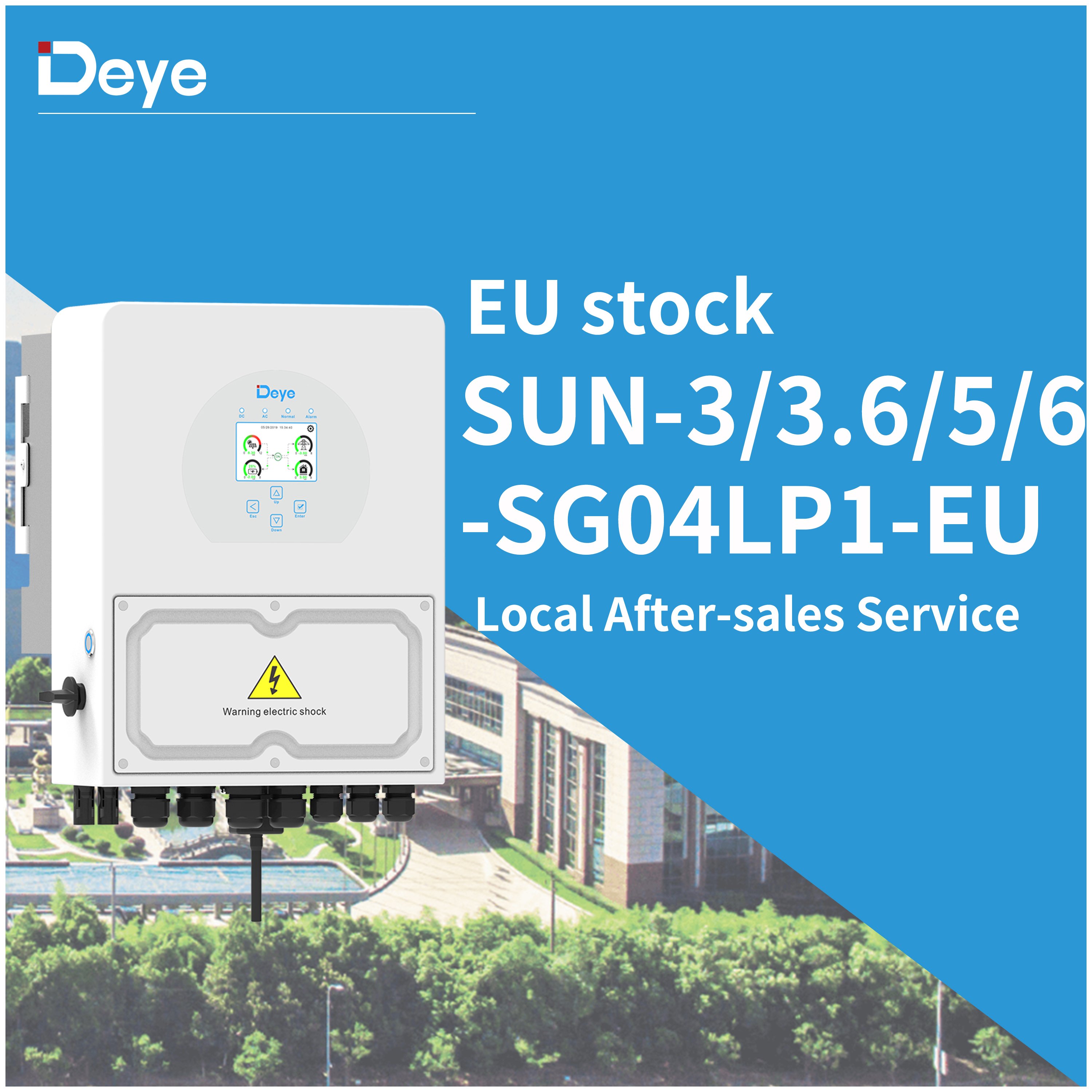 Deye SUN-3K-SG04LP1-EU Single Phase 3kw Hybrid Solar Inverter