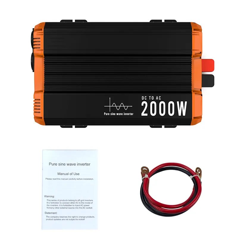 3000W Pure Sine Wave Solar Energy Inverter DC12V/24V To AC220V 50HZ Voltage Converter Home RVs System Power Supply Kits With LCD