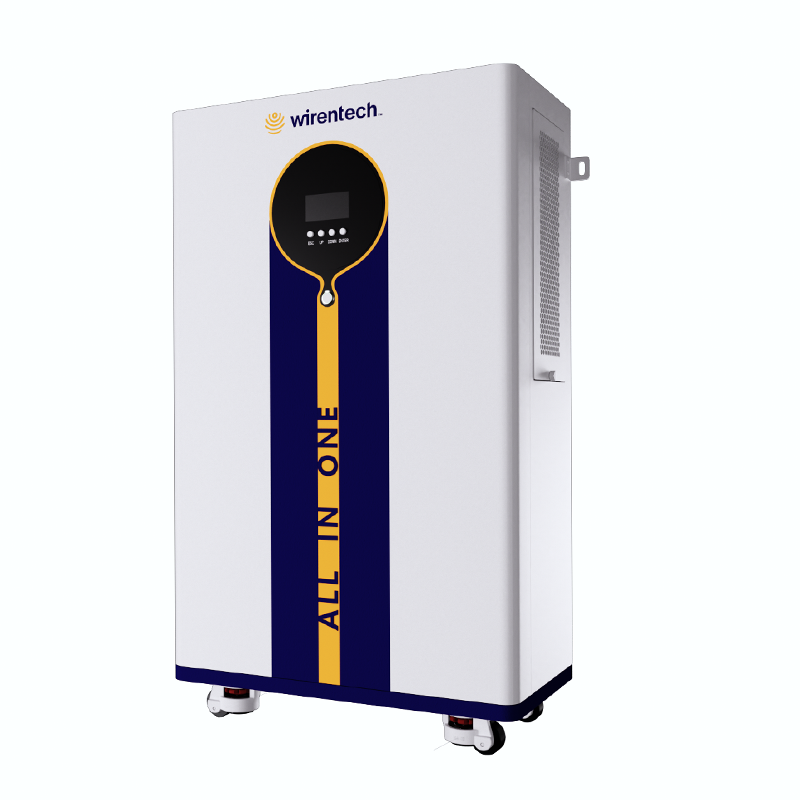 8.1kwh Lifepo4 All In One Inverter And Lithium Battery Lithium Ion Batteries Solar Storage Battery For Home With 4 Wheels